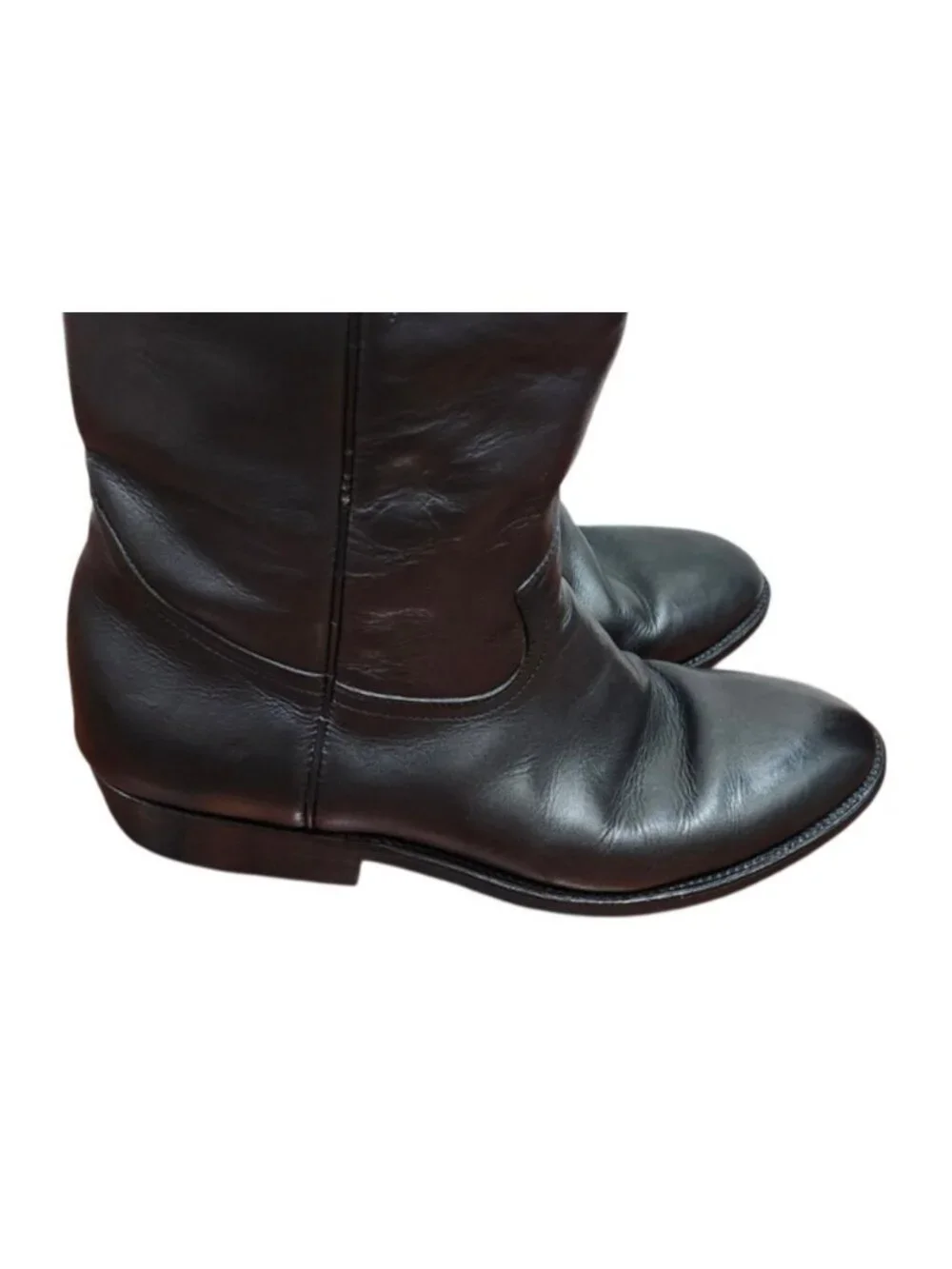 Cuadra Black Leather Western Cowboy Boots Men's Approx US 12 D Mexico Pull On